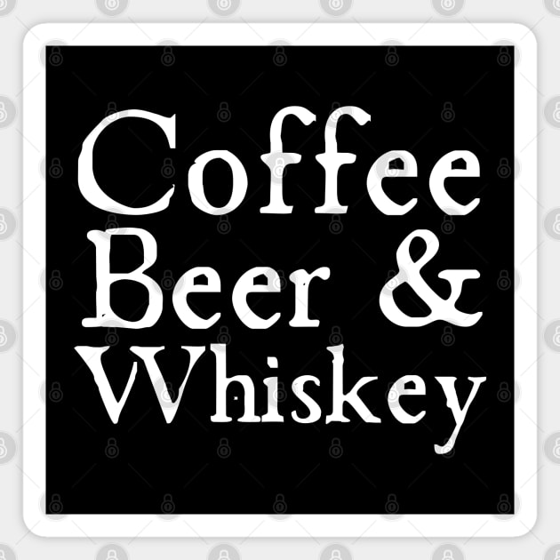 Coffee Beer Whiskey Magnet by HobbyAndArt